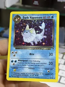 Dark Vaporeon 9/110 Legendary Collection 2002 Holo Nintendo Pokemon Card TCG - Image 4