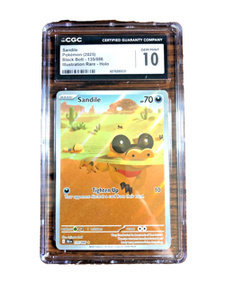 Sandile Illustration Rare #135 - CGC GEM MINT 10 - 2025 Black Bolt - Pokemon TCG - Image 1