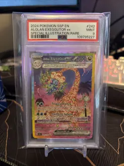 Alolan Exeggutor ex 242/191 SIR Alt Art Surging Sparks Pokemon PSA 9 Mint - Image 1