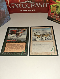 2 Vintage MTG Artist Ruth Thompson Autograph Cards/Abyssal Specter/Caribou Range - Image 1