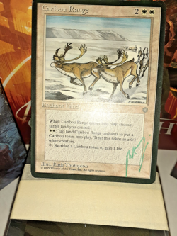 2 Vintage MTG Artist Ruth Thompson Autograph Cards/Abyssal Specter/Caribou Range - Image 3