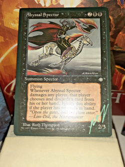 2 Vintage MTG Artist Ruth Thompson Autograph Cards/Abyssal Specter/Caribou Range - Image 4