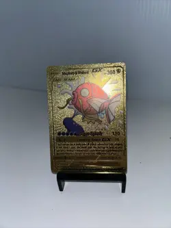 Magikarp and Wailord GX Pokemon Gold Foil Card Fan Art Super Splash TAG TEAM - Image 2