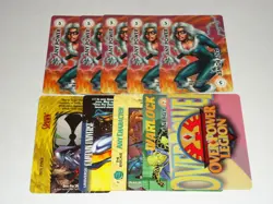 LOT OF 10 MARVEL, DC & IMAGE OVERPOWER PROMO CARDS - 5 POWER FINITE POWER LEGION - Image 1