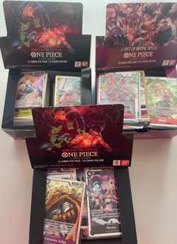 One Piece Card Game - 2x! Wings of the Captain + Divine Fist Opened SR/R/C 900~ - Image 1