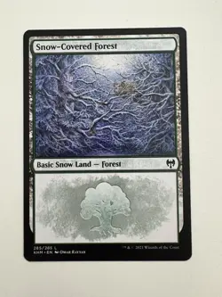 Snow-Covered Forest 285 MTG Magic the Gathering Card NM Near Mint KHM - Image 1