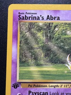1st Edition Sabrina's Abra 94/132 Gym Challenge Pokemon Card Rare LP - Image 3