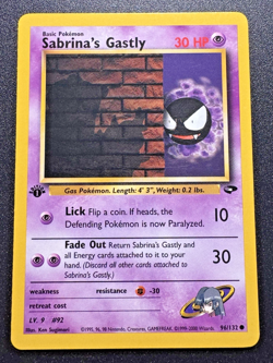 1st Edition Sabrina's Gastly 96/132 Gym Challenge Pokemon Card Rare LP - Image 1