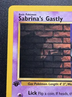 1st Edition Sabrina's Gastly 96/132 Gym Challenge Pokemon Card Rare LP - Image 3