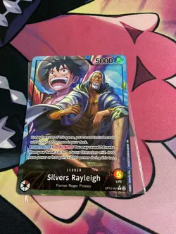 Silvers Rayleigh OP12-001 - English Alt Art Leader One Piece Card Foil - Image 1