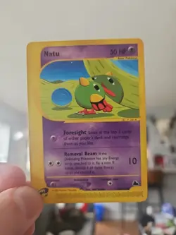 Pokemon 2003 Natu 80/144 Skyridge Regular Non-Holo Common Card Vintage. MINTY! - Image 1