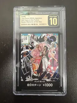 CGC Pristine 10 One Piece Japanese Years In The Future Seven Warlords Don Card - Image 1