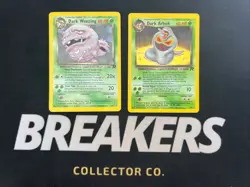 1999 Rocket Vintage Pokemon Card Lot: Holo Dark Arbok 2/82 & Dark Weezing 14/82 - Image 1
