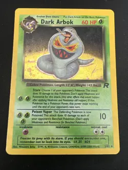 1999 Rocket Vintage Pokemon Card Lot: Holo Dark Arbok 2/82 & Dark Weezing 14/82 - Image 4