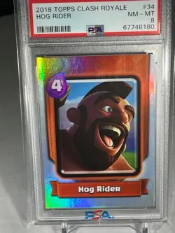 2018 Topps Clash Royale Rare Card HOG RIDER PSA 8 low population free ship - Image 1