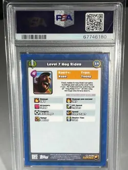 2018 Topps Clash Royale Rare Card HOG RIDER PSA 8 low population free ship - Image 2
