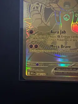 Mega Lucario EX 188/132 Hyper Rare Gold Mega Evolutions Pokemon Card FRESH PULL - Image 4