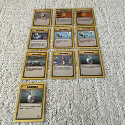 Lot of (10) 1995 Super Rare Pokemon Trainer Illustration TCG Cards Light Play - Image 1