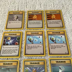 Lot of (10) 1995 Super Rare Pokemon Trainer Illustration TCG Cards Light Play - Image 3