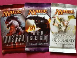 Magic The Gathering INNISTRAD BLOCK Boosters AVACYN RESTORED DARK ASCENSION MTG - Image 1