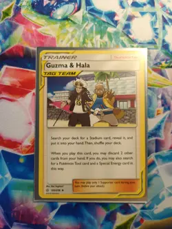 Guzma & Hala 193/236 Sm-Cosmic Eclipse Regular - Pokemon Card NM/M - Image 2