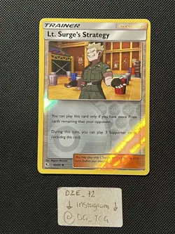 Pokemon Hidden Fates - Lt. Surge’s Strategy - 60/68 - Reverse Holo - M/NM - Image 1