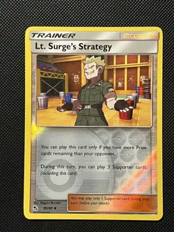 Pokemon Hidden Fates - Lt. Surge’s Strategy - 60/68 - Reverse Holo - M/NM - Image 2