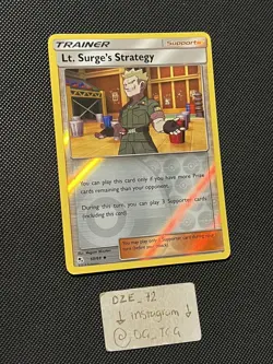 Pokemon Hidden Fates - Lt. Surge’s Strategy - 60/68 - Reverse Holo - M/NM - Image 3
