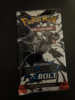 Heavy 22.82g Pokemon TCG SV 10.5 Black Bolt Booster Pack Sealed! - Image 2