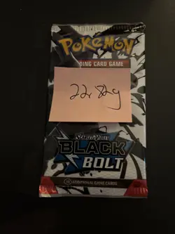 Heavy 22.82g Pokemon TCG SV 10.5 Black Bolt Booster Pack Sealed! - Image 4