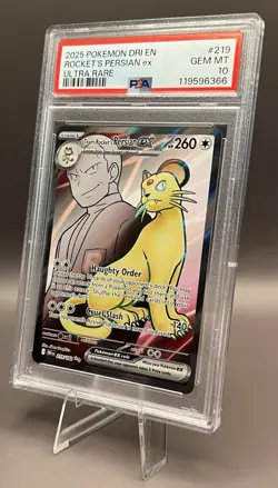Pokemon TCG Team Rocket’s Persian 219/182 Destined Rivals - Graded PSA 10 GEM MT - Image 1