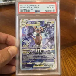 Pokemon PSA 10 Gem Mint Crown Zenith Ultra Rare Zeraora VSTAR GG43/GG70 - Image 1