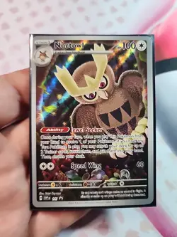 Pokemon TCG Noctowl SVP 141 Black Star Promo Full Art Promo Rare Holo NM - Image 1