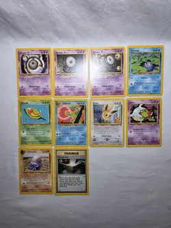 Neo Discovery Pokemon Common Uncommon Lot Of 10 Politoed Unown Eevee Natu - Image 1