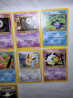 Neo Discovery Pokemon Common Uncommon Lot Of 10 Politoed Unown Eevee Natu - Image 3