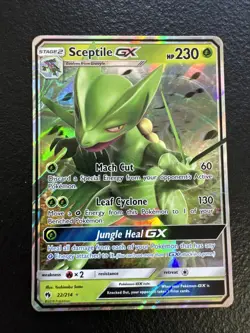 Pokemon TCG Sceptile GX Sun & Moon - Lost Thunder 22/214 Holo Ultra Rare - Image 1