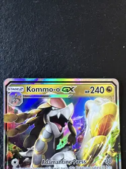 Pokemon TCG Kommo-o GX Sun & Moon: Guardians Rising 100/145 Holo Ultra Rare - Image 3