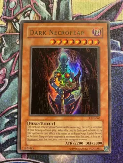 (AA) Yugioh - Dark Necrofear LON-065 Unlimited Edition Ultra Rare MP - Image 1