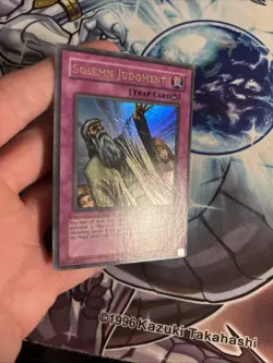 (22) Solemn Judgment Ultra Rare MRD-127 Unlimited Yu-Gi-Oh! TCG MP/HP - Image 2