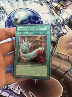 (58) Yu-Gi-Oh Harpie's Feather Duster SDD-003 Secret Rare MP/HP - Image 3