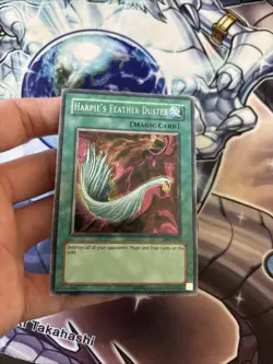(58) Yu-Gi-Oh Harpie's Feather Duster SDD-003 Secret Rare MP/HP - Image 4