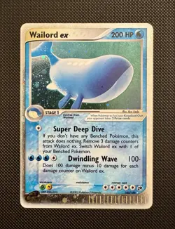 Pokemon TCG Wailord EX Sandstorm Holo Rare Card 100/100 LP Condition - Image 1