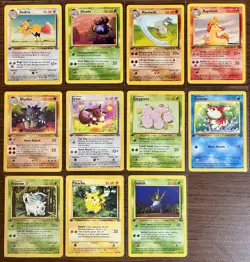 Pokemon TCG 1st Edition Jungle Set (1999) Card Lot - 11 Cards Total LP/NM - Image 1