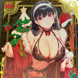 WES - Goddess Story Gold METAL Card - Serial Number #044/100! Yor Bikini Spy X - Image 2