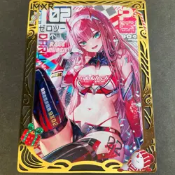 WES - Goddess Story Gold METAL Card - Serial Number #025/100! Zero Two 2 Anime - Image 1