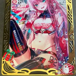 WES - Goddess Story Gold METAL Card - Serial Number #025/100! Zero Two 2 Anime - Image 3