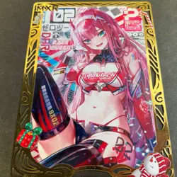 WES - Goddess Story Gold METAL Card - Serial Number #025/100! Zero Two 2 Anime - Image 4