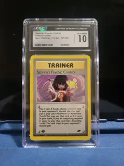 Pokemon Sabrina's Psychic Control 1st Edition Gym Challenge Card - CGC MINT 10 - Image 1