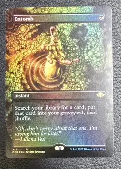 Entomb (Borderless) Dominaria Remastered Foil MTG NM Magic Card - Image 1