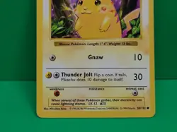 Pokemon Card - Pikachu Red Cheeks Base Set (Shadowless) 58/102 Common Played - Image 3
